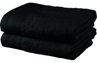 ColourMatch Pair of Hand Towels - Jet Black